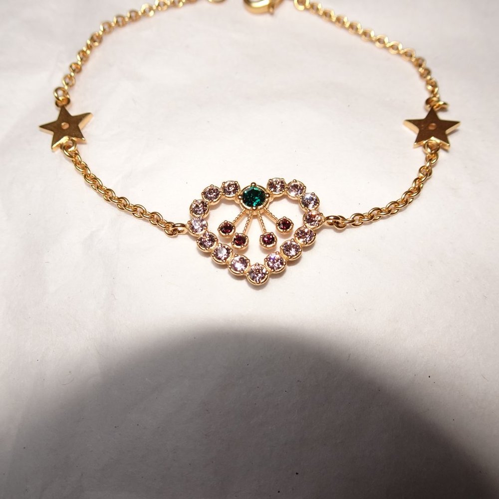 Dior In Heart Lights Bracelet Gold-Finish Metal N Multicolor Crystals - Picture 4 of 14